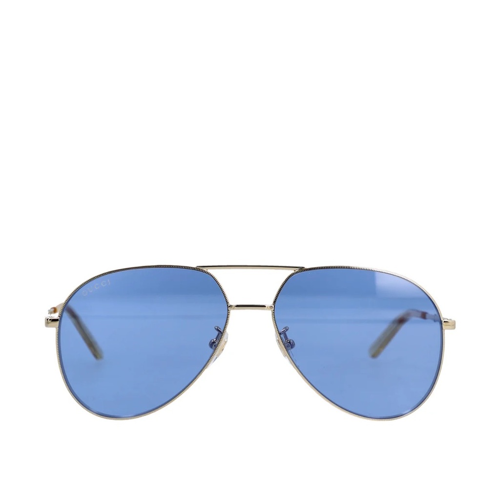 Gucci Blue Oversized Aviator Sunglasses